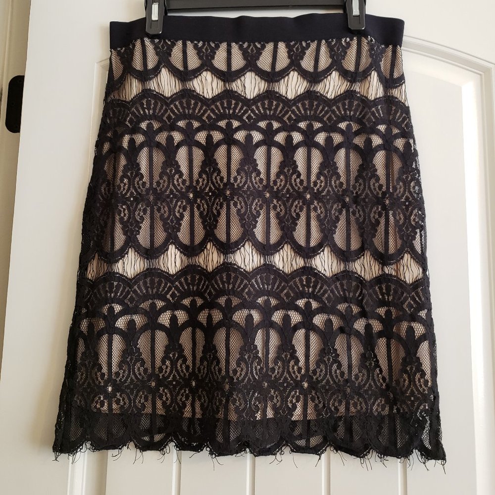 Xhilaration Black/Beige  Lace Skirt